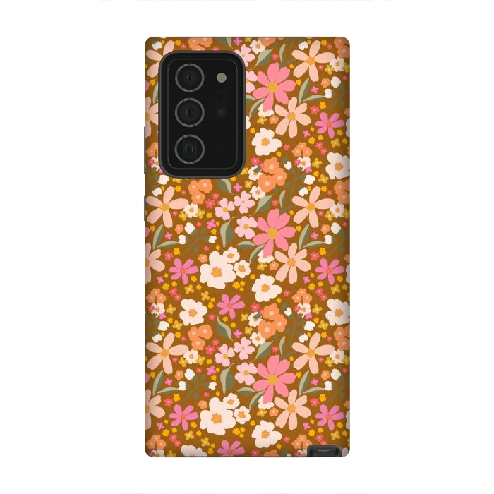 Galaxy Note 20 Ultra StrongFit Tiny flowers, rust by Flowery Stories