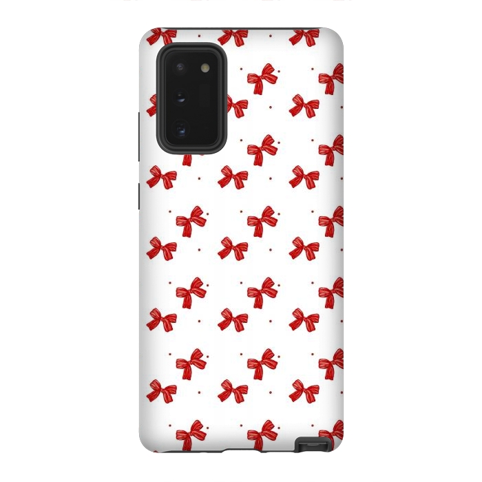 Galaxy Note 20 StrongFit Cute bows, white by Flowery Stories