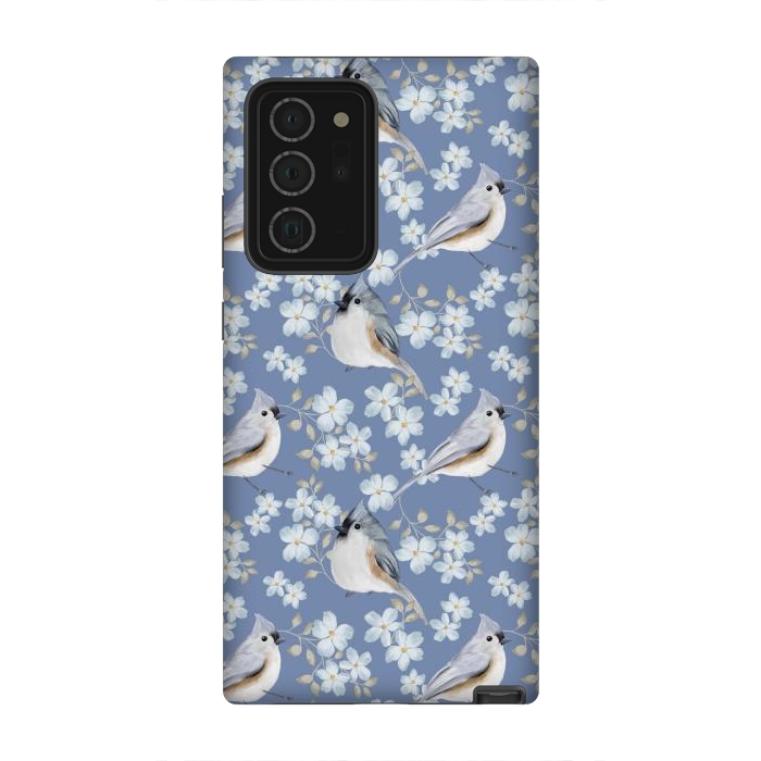 Galaxy Note 20 Ultra StrongFit Birds, blue by Flowery Stories