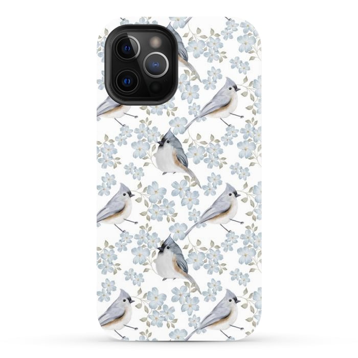 iPhone 12 Pro Max StrongFit Birds, white by Flowery Stories