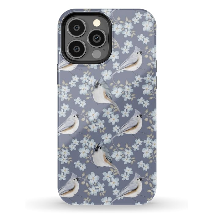 iPhone 13 Pro Max StrongFit Birds, purple by Flowery Stories