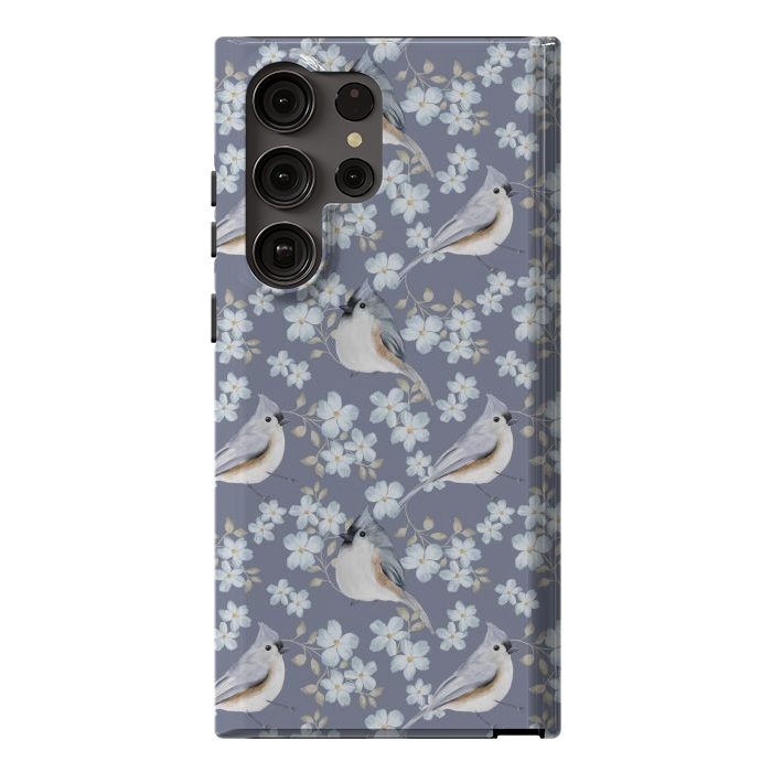Galaxy S23 Ultra StrongFit Birds, purple by Flowery Stories