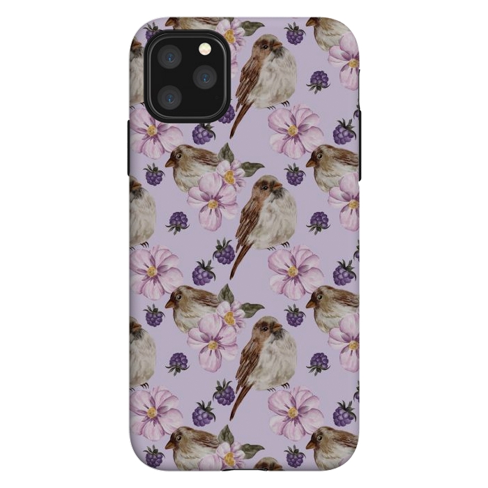 iPhone 11 Pro Max StrongFit Birds, light purple by Flowery Stories