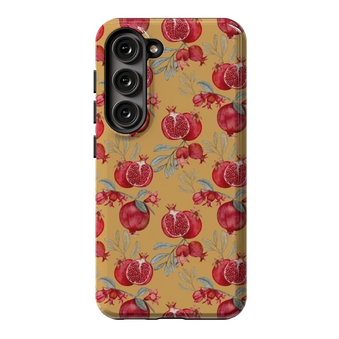Galaxy S23 StrongFit Red fruits, yellow by Flowery Stories