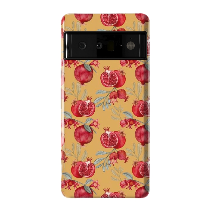 Pixel 6 Pro StrongFit Red fruits, yellow by Flowery Stories