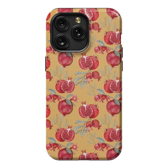 iPhone 15 Pro Max StrongFit Red fruits, yellow by Flowery Stories