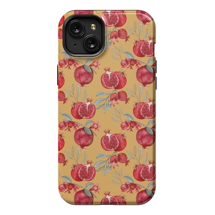 iPhone 15 Plus StrongFit Red fruits, yellow by Flowery Stories