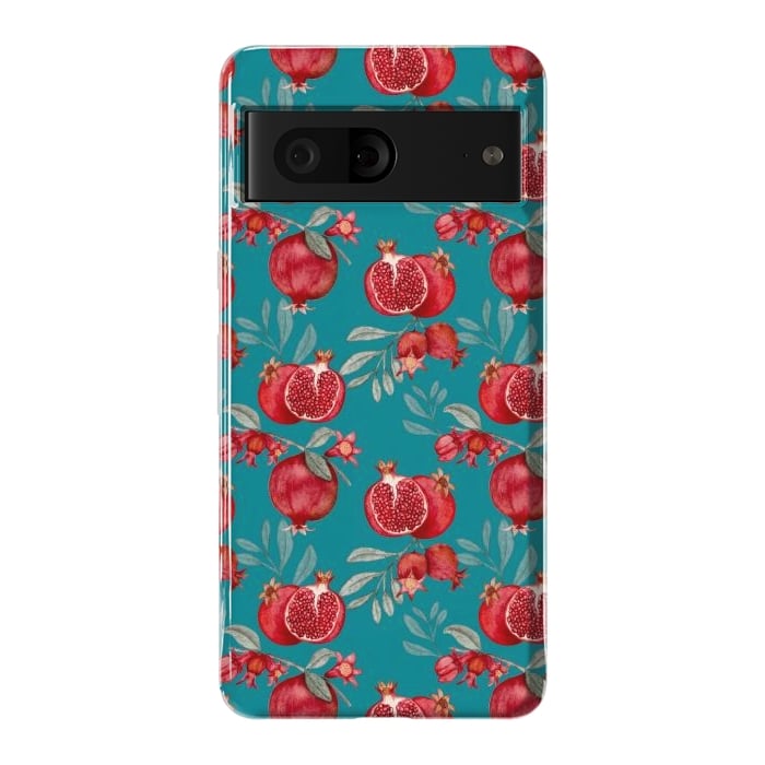 Pixel 7 StrongFit Red fruits, dark teal by Flowery Stories