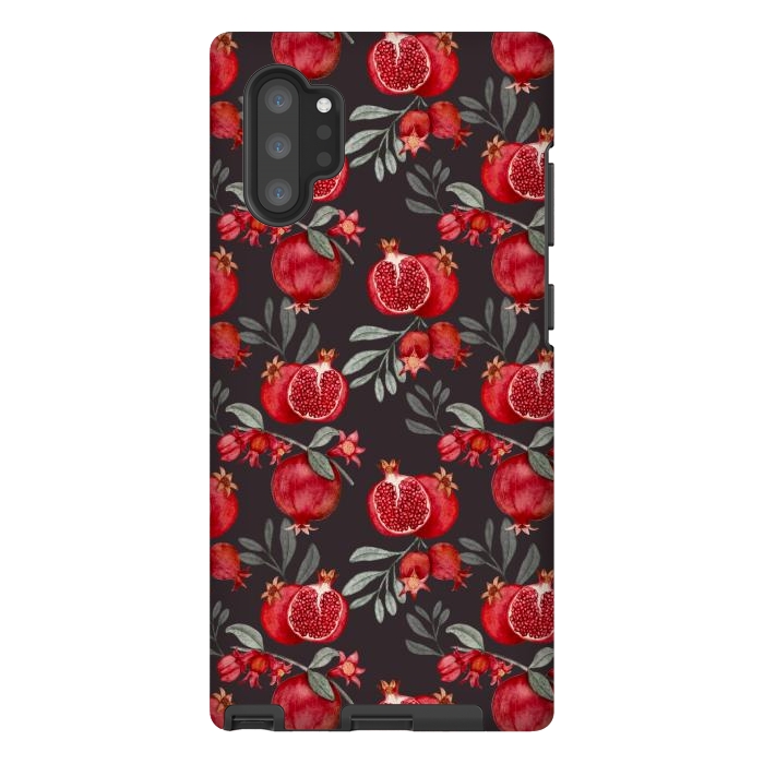 Galaxy Note 10 plus StrongFit Red fruits, black by Flowery Stories