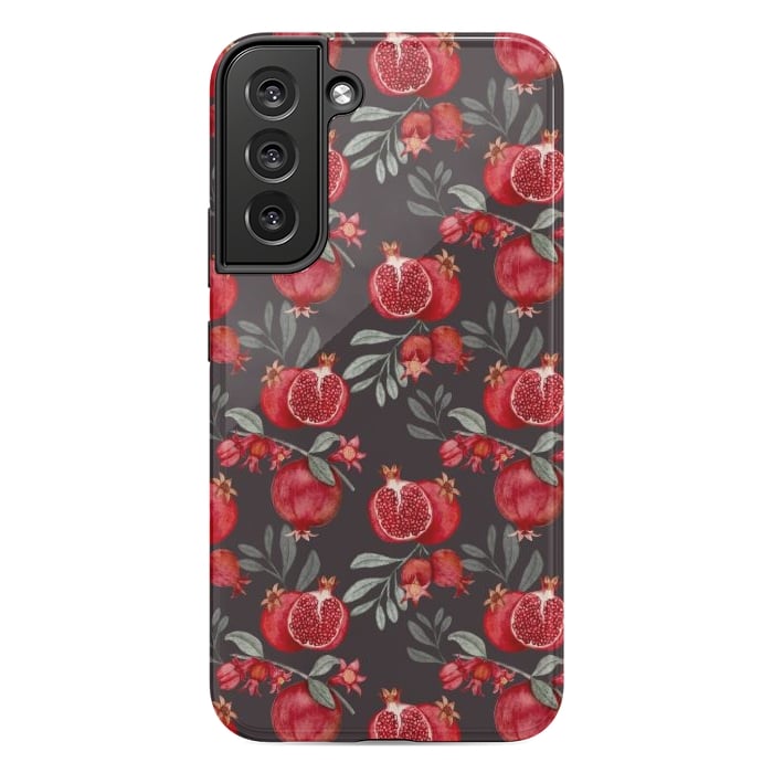 Galaxy S22 plus StrongFit Red fruits, black by Flowery Stories