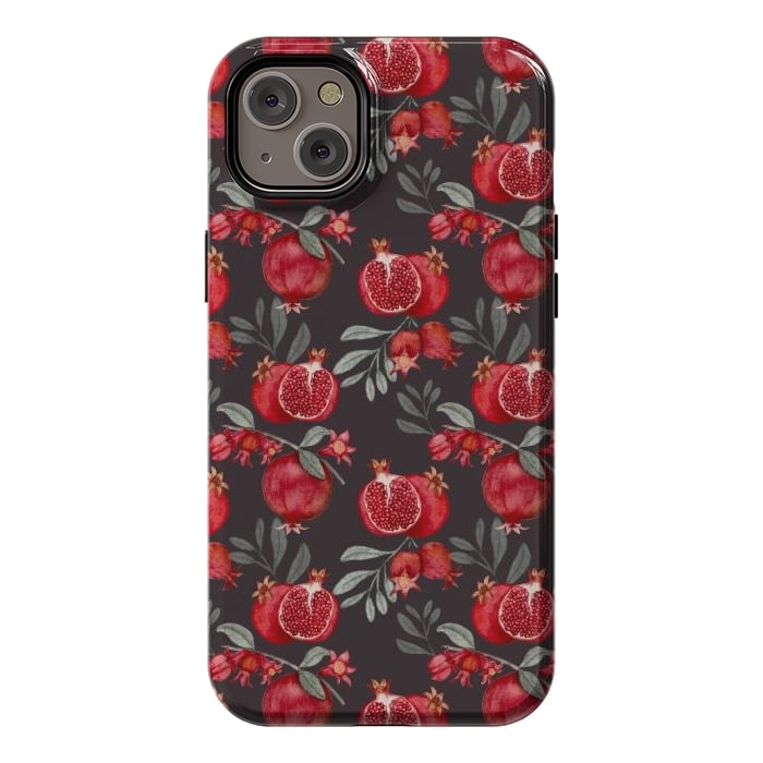 iPhone 14 Plus StrongFit Red fruits, black by Flowery Stories