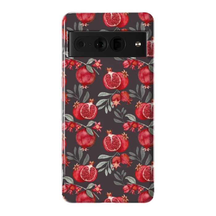 Pixel 7 Pro StrongFit Red fruits, black by Flowery Stories