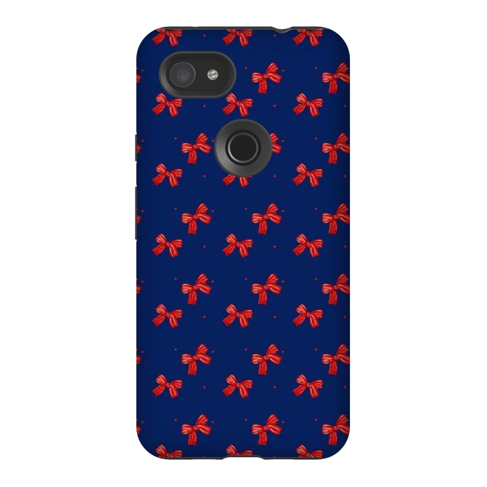 Pixel 3AXL StrongFit Navy bows by Flowery Stories