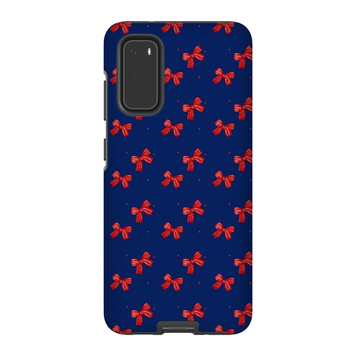 Galaxy S20 StrongFit Navy bows by Flowery Stories