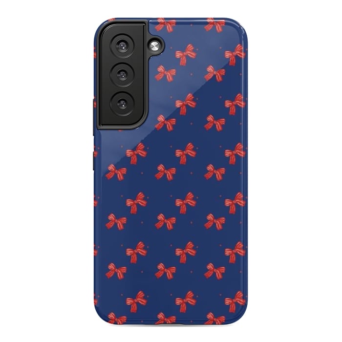Galaxy S22 StrongFit Navy bows by Flowery Stories