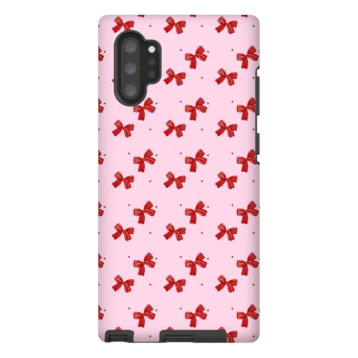 Galaxy Note 10 plus StrongFit Pink bows by Flowery Stories