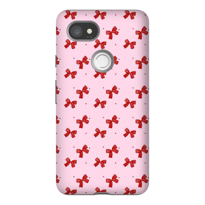 Pixel 2XL StrongFit Pink bows by Flowery Stories