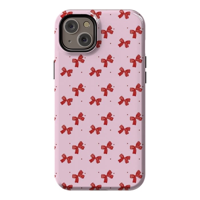iPhone 14 Plus StrongFit Pink bows by Flowery Stories