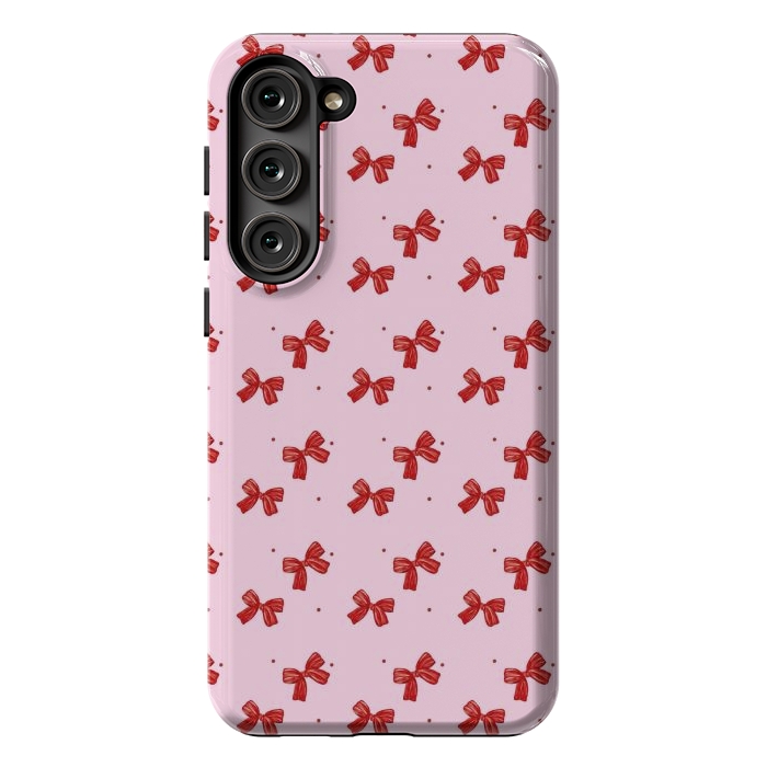 Galaxy S23 Plus StrongFit Pink bows by Flowery Stories