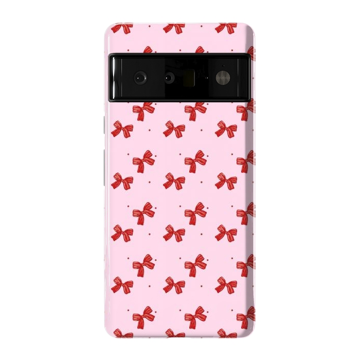Pixel 6 Pro StrongFit Pink bows by Flowery Stories