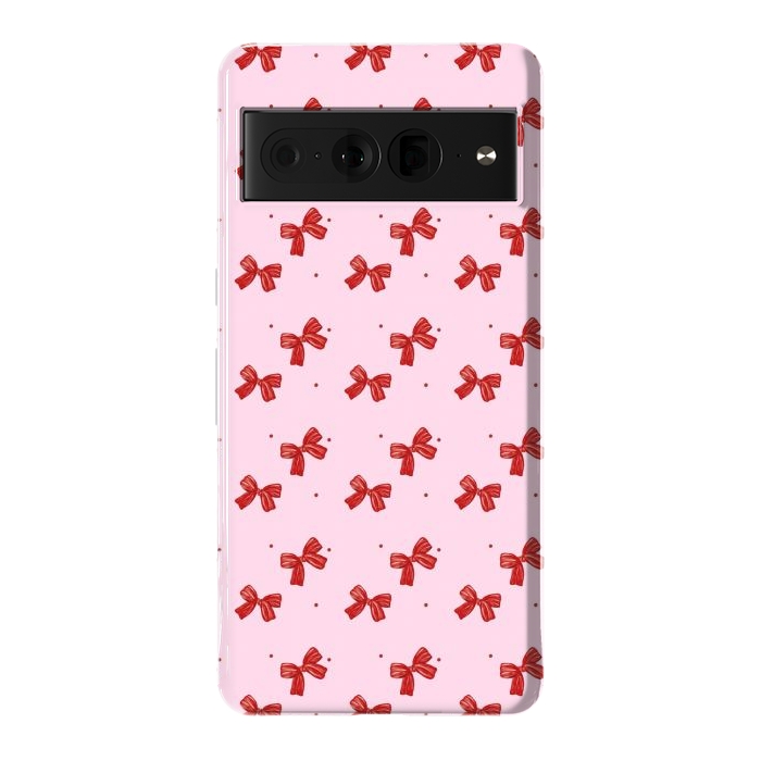 Pixel 7 Pro StrongFit Pink bows by Flowery Stories