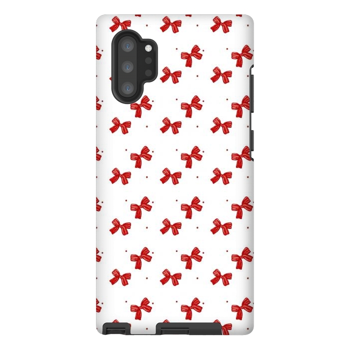 Galaxy Note 10 plus StrongFit White bows by Flowery Stories