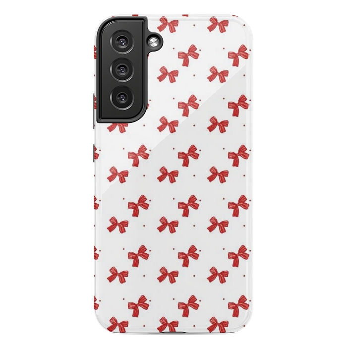 Galaxy S22 plus StrongFit White bows by Flowery Stories