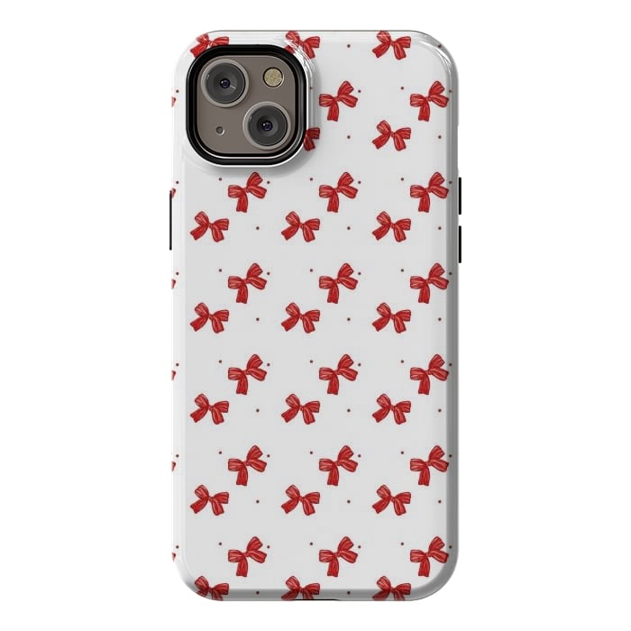 iPhone 14 Plus StrongFit White bows by Flowery Stories