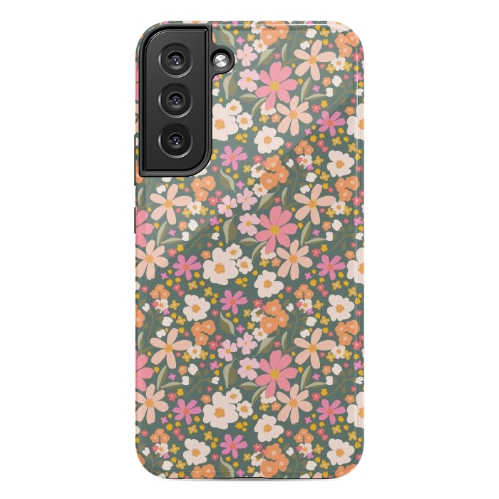 Galaxy S22 plus StrongFit Flowers green by Flowery Stories