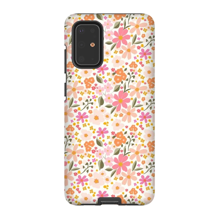 Galaxy S20 Plus StrongFit Flowers white by Flowery Stories