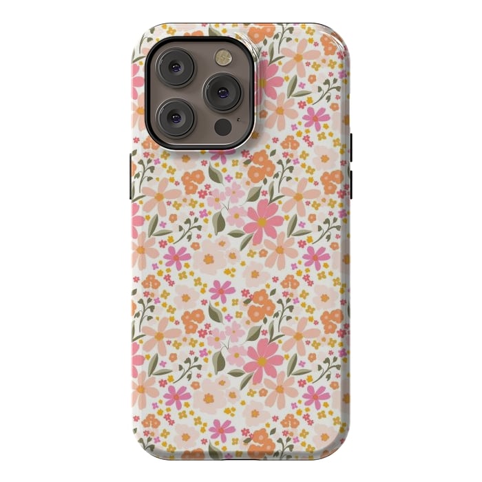 iPhone 14 Pro max StrongFit Flowers white by Flowery Stories
