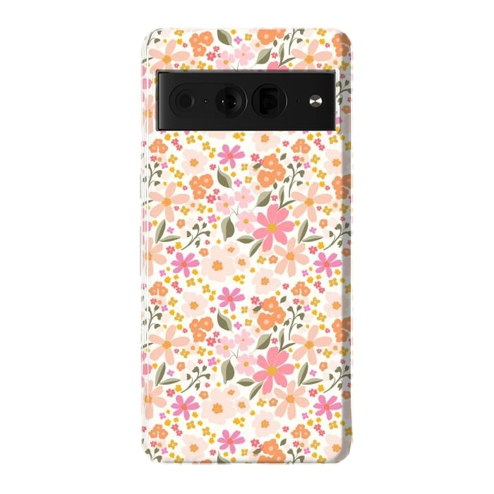 Pixel 7 Pro StrongFit Flowers white by Flowery Stories