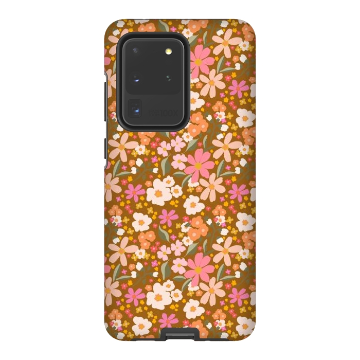 Galaxy S20 Ultra StrongFit Flowers rust by Flowery Stories