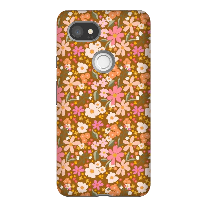 Pixel 2XL StrongFit Flowers rust by Flowery Stories