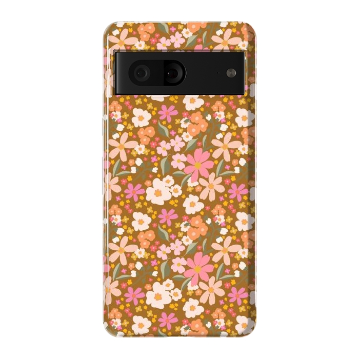Pixel 7 StrongFit Flowers rust by Flowery Stories