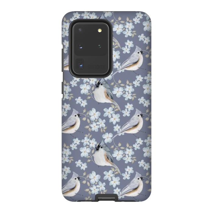 Galaxy S20 Ultra StrongFit Birds purple by Flowery Stories