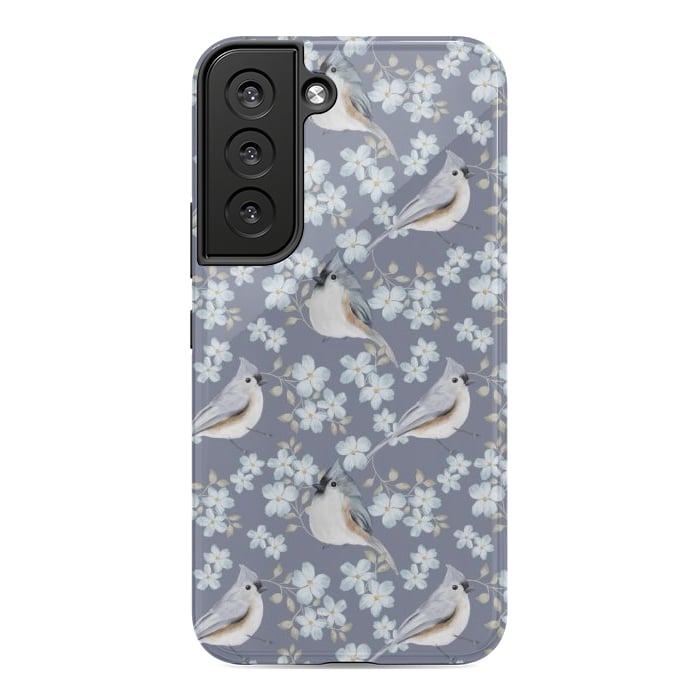 Galaxy S22 StrongFit Birds purple by Flowery Stories