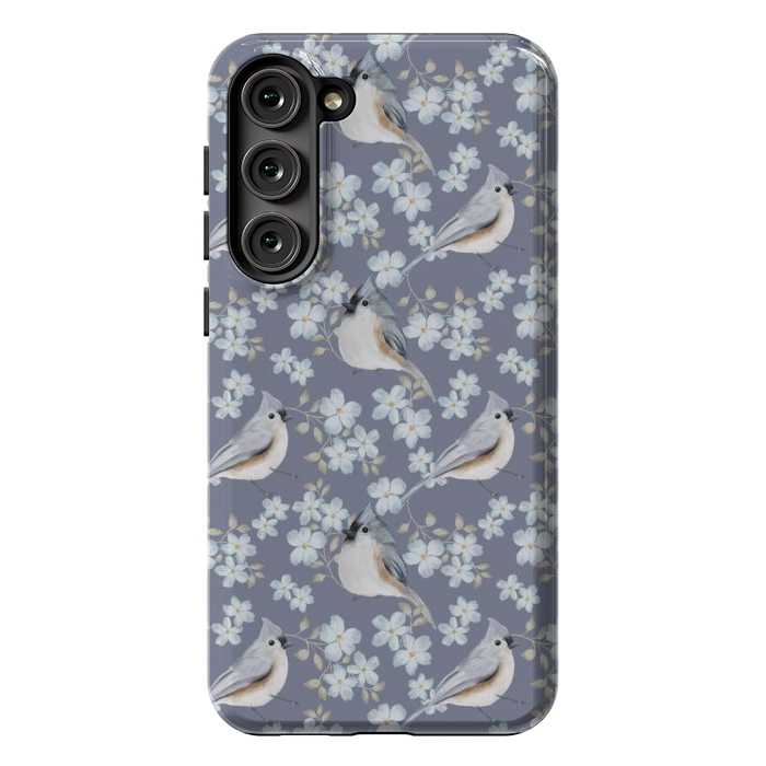 Galaxy S23 Plus StrongFit Birds purple by Flowery Stories