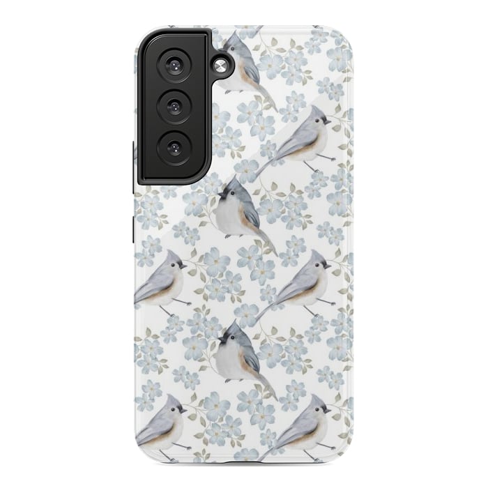 Galaxy S22 StrongFit Birds white by Flowery Stories
