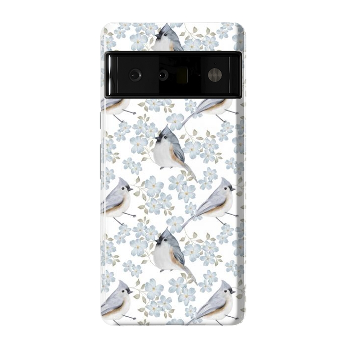 Pixel 6 Pro StrongFit Birds white by Flowery Stories
