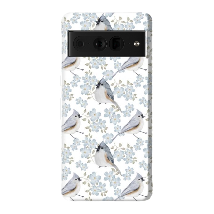 Pixel 7 Pro StrongFit Birds white by Flowery Stories