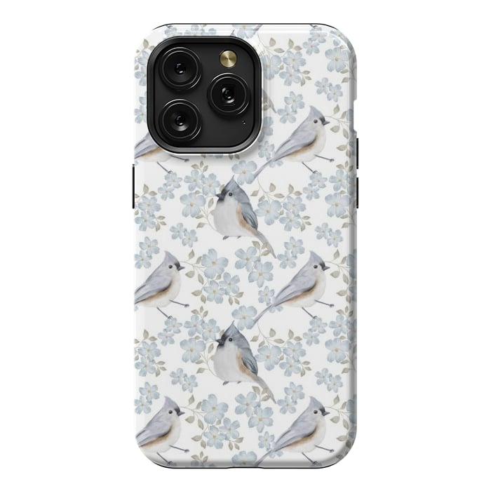 iPhone 15 Pro Max StrongFit Birds white by Flowery Stories