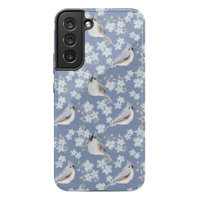 Galaxy S22 plus StrongFit Birds blue by Flowery Stories