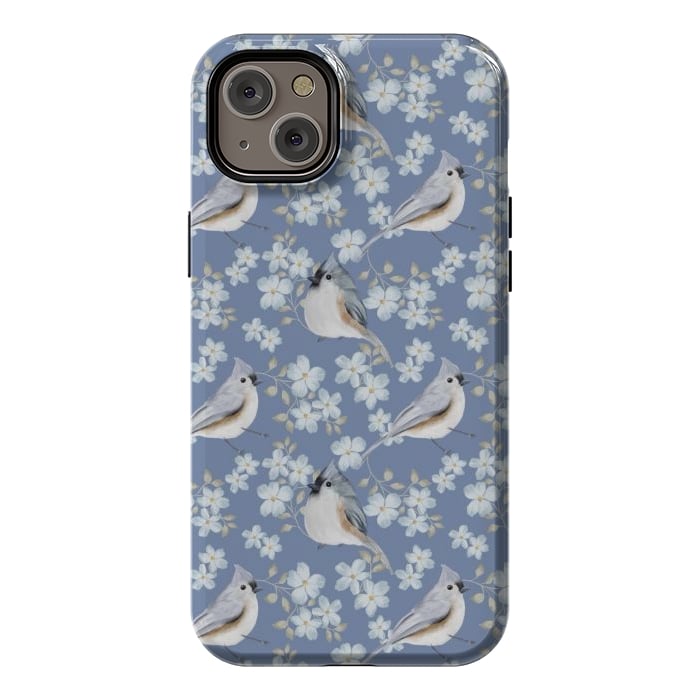 iPhone 14 Plus StrongFit Birds blue by Flowery Stories