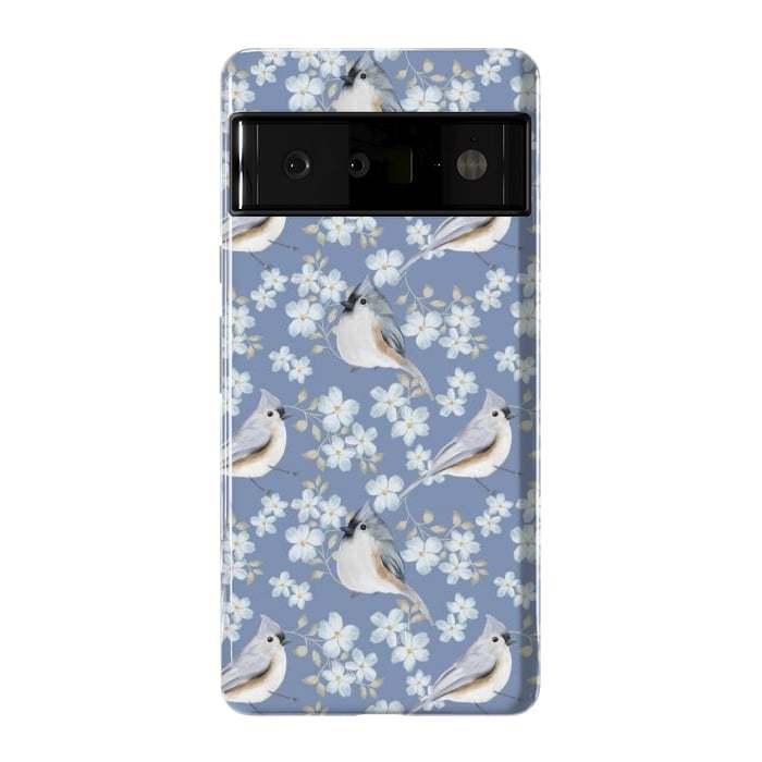 Pixel 6 Pro StrongFit Birds blue by Flowery Stories