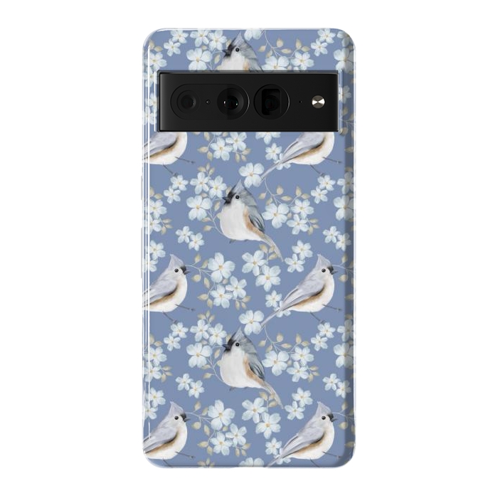 Pixel 7 Pro StrongFit Birds blue by Flowery Stories