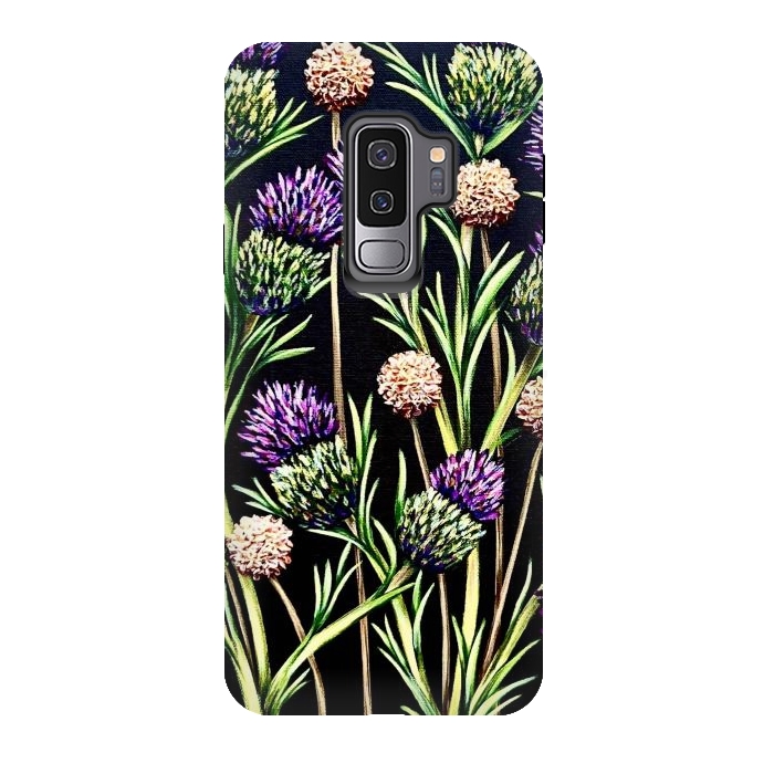 Galaxy S9 plus StrongFit Thistle  by Denise Cassidy Wood