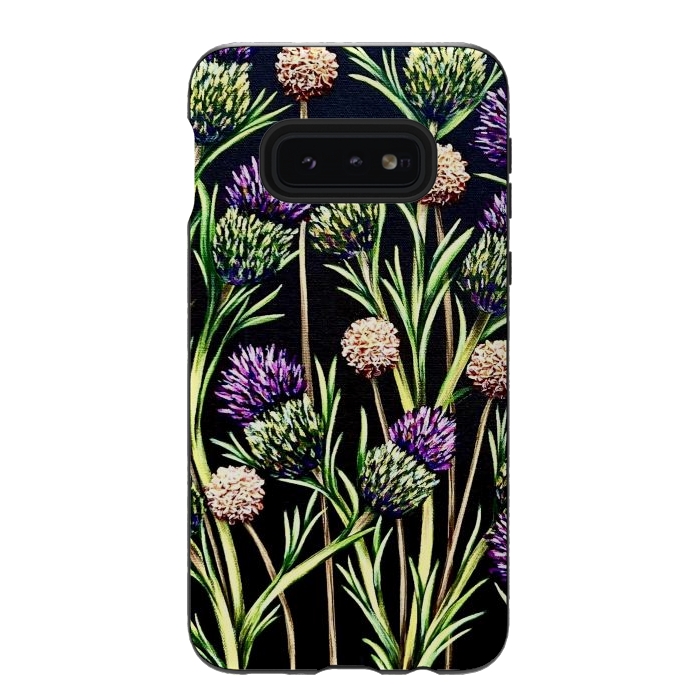 Galaxy S10e StrongFit Thistle  by Denise Cassidy Wood