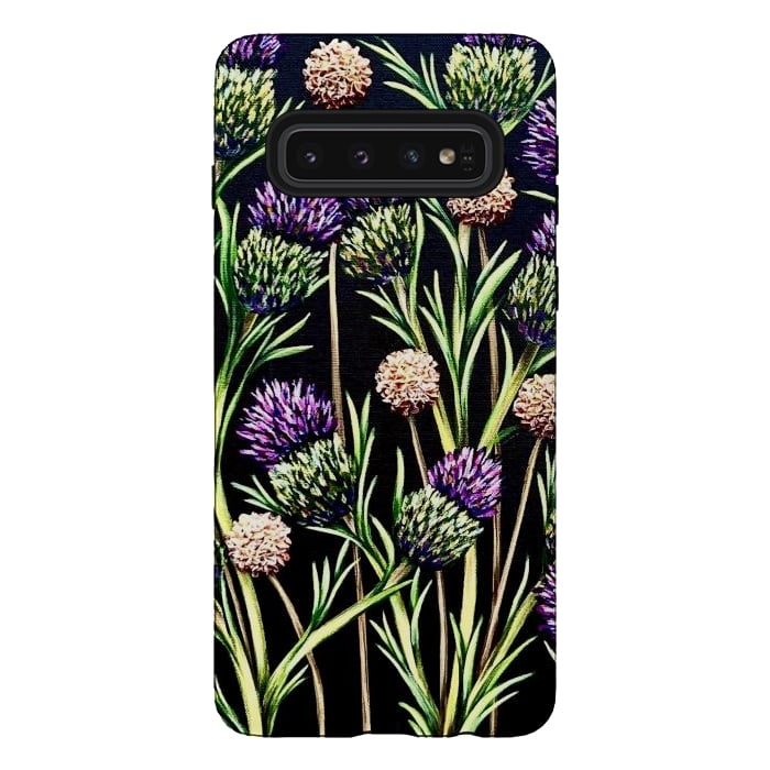 Galaxy S10 StrongFit Thistle  by Denise Cassidy Wood