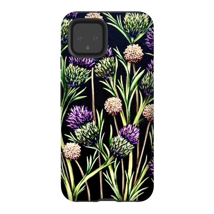 Pixel 4 StrongFit Thistle  by Denise Cassidy Wood